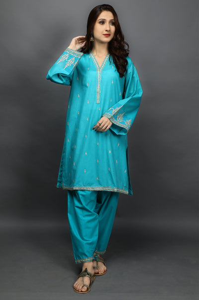 Women Stitched Kurti with Trouser - Diners Women Stitched Kurti with Trouser - Diners