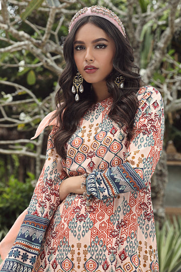 Unstitched 1 Piece Lawn Digital Printed Shirt - Diners