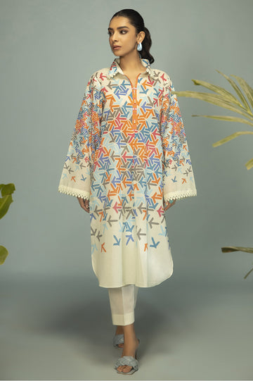 Unstitched 1 Piece Lawn Digital Printed Shirt - Diners