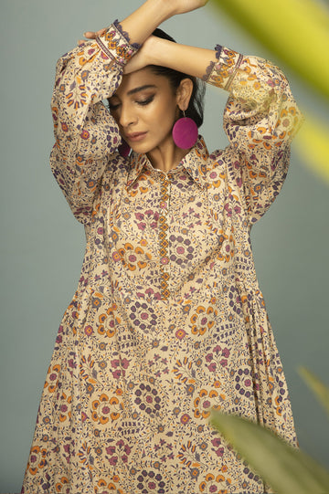 Unstitched 1 Piece Lawn Printed Shirt - Diners