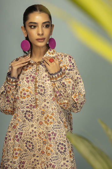 Unstitched 1 Piece Lawn Printed Shirt - Diners