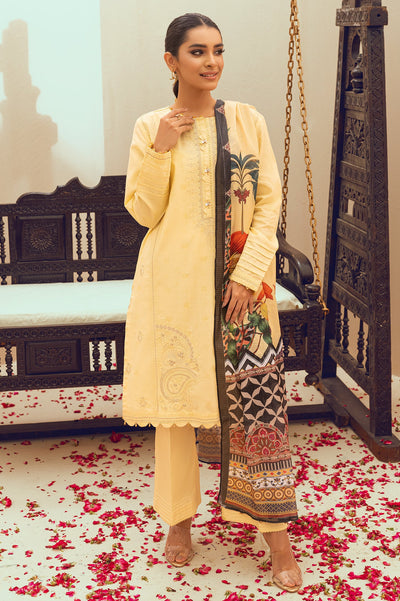 Unstitched 3 Piece Emb Jacquard Shirt, Digital Printed Dupatta & Cotton Dyed Trouser - Diners Unstitched 3 Piece Emb Jacquard Shirt, Digital Printed Dupatta & Cotton Dyed Trouser - Diners