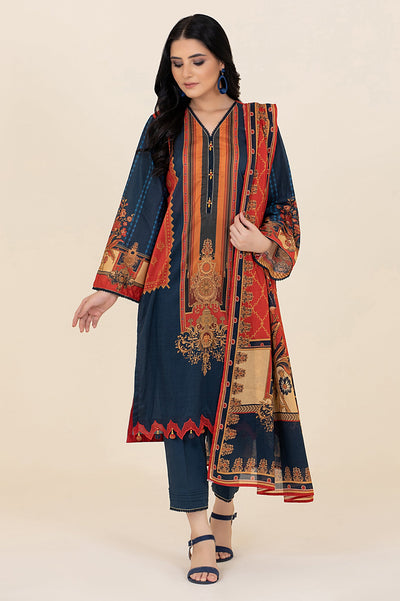 Unstitched 3 Pcs Lawn Printed Shirt, Printed Dupatta, Dyed Trouser - Diners Unstitched 3 Pcs Lawn Printed Shirt, Printed Dupatta, Dyed Trouser - Diners