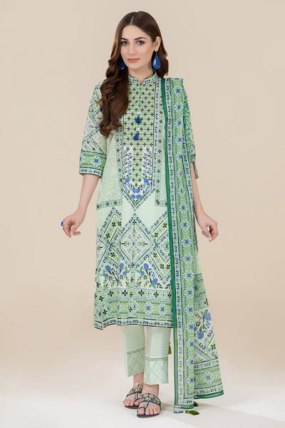 Unstitched 3 Piece Cambric Printed Shirt, Lawn Printed Dupatta & Cotton Dyed Trouser - Diners Unstitched 3 Piece Cambric Printed Shirt, Lawn Printed Dupatta & Cotton Dyed Trouser - Diners