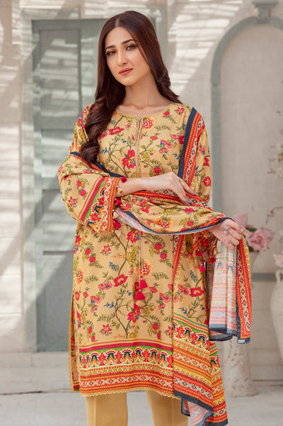 Unstitched 3 Pcs Printed Karandi Shirt, Printed Karandi Dupatta, Dyed Karandi Trouser - Diners Unstitched 3 Pcs Printed Karandi Shirt, Printed Karandi Dupatta, Dyed Karandi Trouser - Diners
