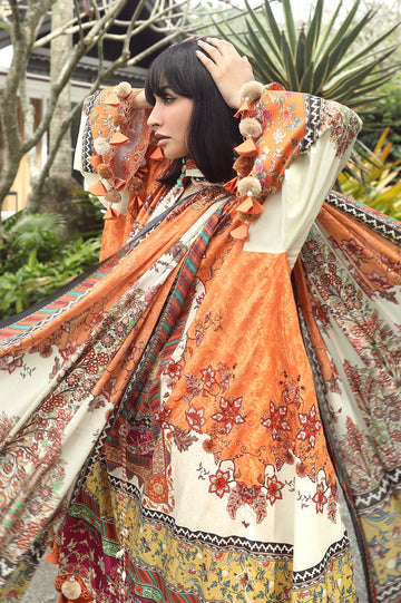 Unstitched 3 Pcs Lawn Printed Shirt, Printed Dupatta, Dyed Trouser - Diners