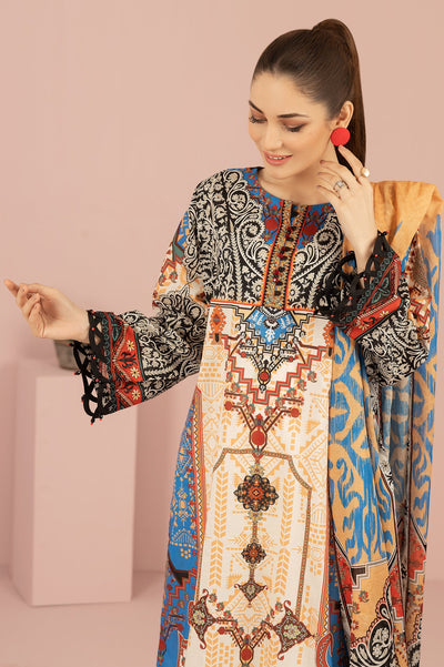 Unstitched 3 Pcs Digital Printed Lawn Shirt, Printed Dupatta, Dyed Trouser - Diners Unstitched 3 Pcs Digital Printed Lawn Shirt, Printed Dupatta, Dyed Trouser - Diners