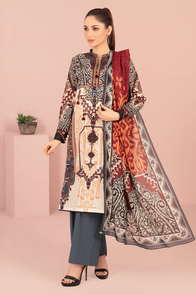Unstitched 3 Pcs Digital Printed Lawn Shirt, Printed Dupatta, Dyed Trouser - Diners Unstitched 3 Pcs Digital Printed Lawn Shirt, Printed Dupatta, Dyed Trouser - Diners