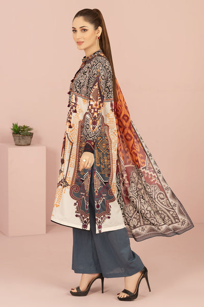 Unstitched 3 Pcs Digital Printed Lawn Shirt, Printed Dupatta, Dyed Trouser - Diners Unstitched 3 Pcs Digital Printed Lawn Shirt, Printed Dupatta, Dyed Trouser - Diners