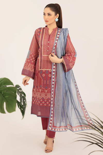 Unstitched 3 Pcs Lawn Printed Shirt, Printed Dupatta, Dyed Trouser - Diners Unstitched 3 Pcs Lawn Printed Shirt, Printed Dupatta, Dyed Trouser - Diners