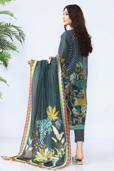 Unstitched 3 Piece Printed Shirt, Printed Dupatta, Dyed Trouser - Diners Unstitched 3 Piece Printed Shirt, Printed Dupatta, Dyed Trouser - Diners