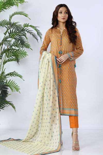 Unstitched 3 Piece Lawn Printed Shirt, Printed Dupatta, Dyed Trouser - Diners Unstitched 3 Piece Lawn Printed Shirt, Printed Dupatta, Dyed Trouser - Diners