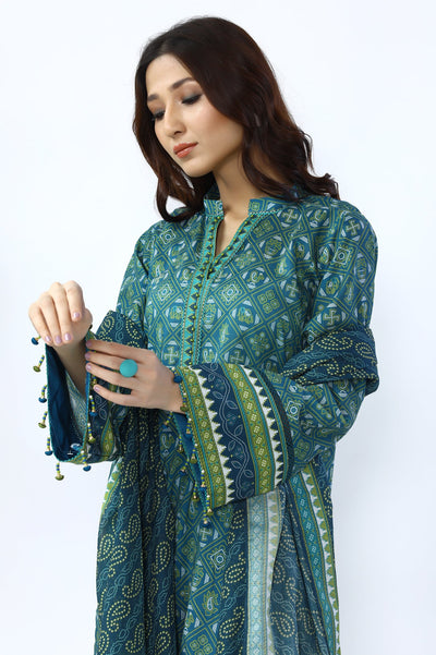 Unstitched 3 Piece Digital Printed Shirt, Printed Dupatta, Dyed Trouser - Diners Unstitched 3 Piece Digital Printed Shirt, Printed Dupatta, Dyed Trouser - Diners