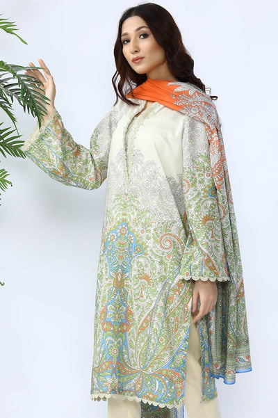 Unstitched 3 Piece Lawn Printed Shirt, Printed Dupatta, Dyed Trouser - Diners Unstitched 3 Piece Lawn Printed Shirt, Printed Dupatta, Dyed Trouser - Diners