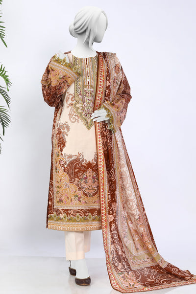 3PC Unstitched Embroidered Digital Printed Suit From Diners 3PC Unstitched Embroidered Digital Printed Suit From Diners