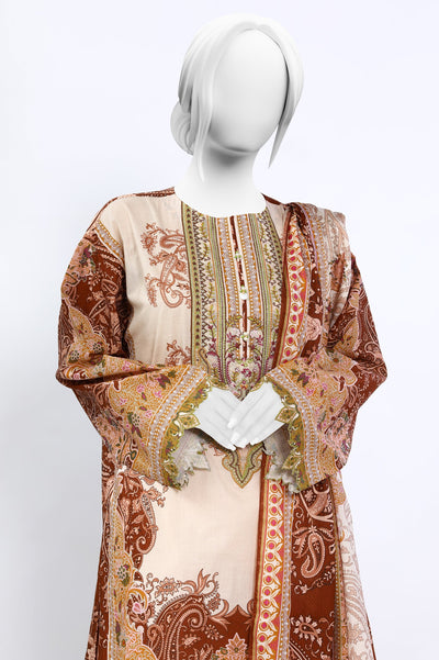 3PC Unstitched Embroidered Digital Printed Suit From Diners 3PC Unstitched Embroidered Digital Printed Suit From Diners