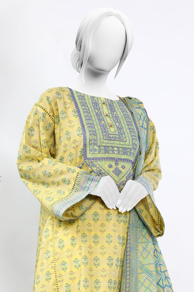Unstitched 3 Piece Embroidered Printed Shirt, Printed Dupatta, Dyed Trouser - Diners Unstitched 3 Piece Embroidered Printed Shirt, Printed Dupatta, Dyed Trouser - Diners