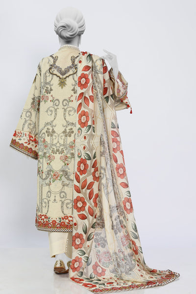 3PC Unstitched Lawn Printed Suit - Diners 3PC Unstitched Lawn Printed Suit - Diners