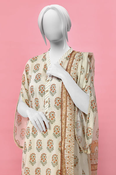 3PC Unstitched Lawn Printed Suit - Diners 3PC Unstitched Lawn Printed Suit - Diners