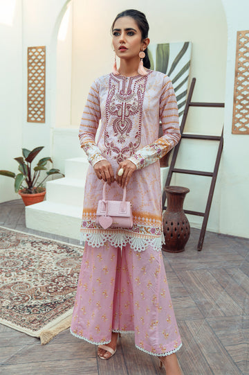 Unstitched 2 Piece Lawn Printed Shirt & Cotton Printed Trouser - Diners