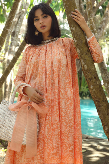 Unstitched 2 Pcs Lawn Printed Shirt & Printed Trouser - Diners