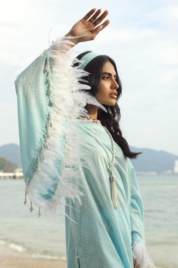 Unstitched 2 Pcs Lawn Printed Shirt & Printed Trouser - Diners