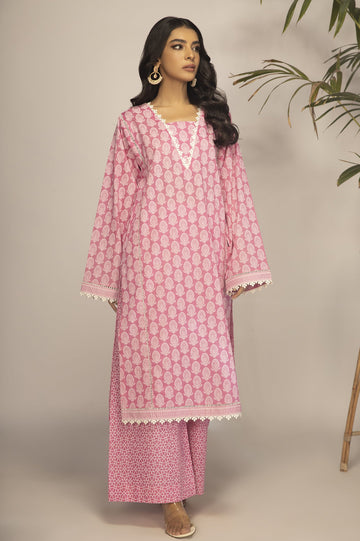 Unstitched 2 Pcs Lawn Printed Shirt & Printed Trouser - Diners