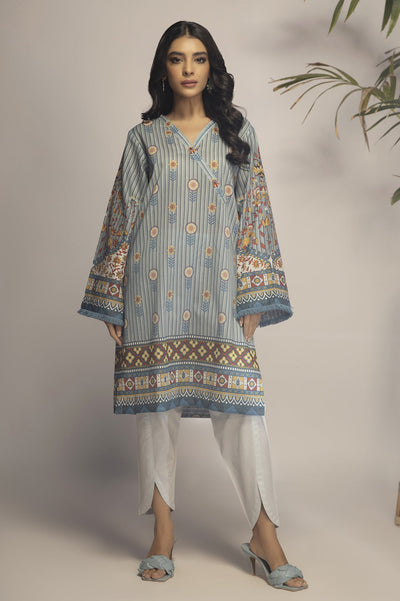 Unstitched 2 Pcs Lawn Printed Shirt & Dyed Trouser - Diners Unstitched 2 Pcs Lawn Printed Shirt & Dyed Trouser - Diners
