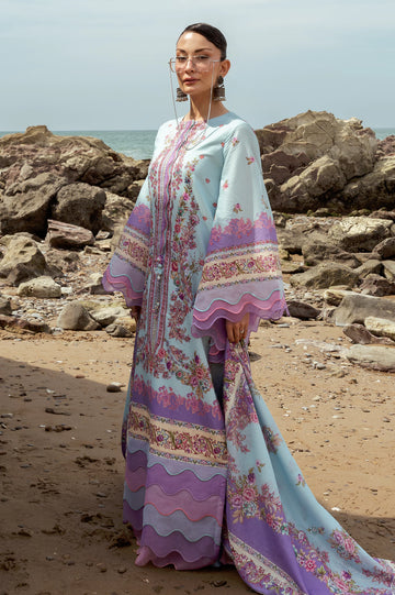 Light Blue Printed 3PC Unstitched