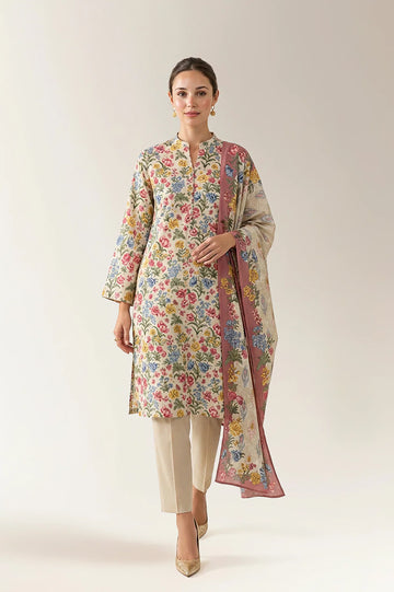 Printed Unstitched 3PC