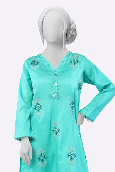 Sea Green Embroidered 2PC From Sohaye By Diners