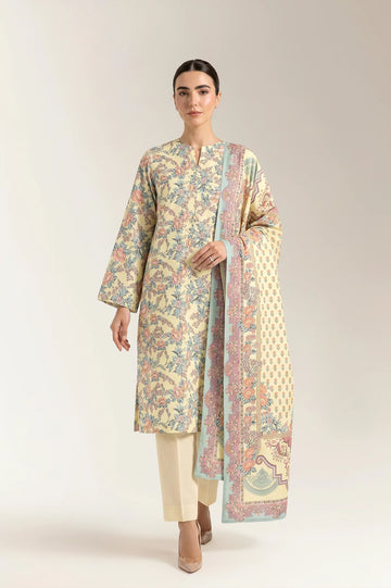 Printed Unstitched 3PC