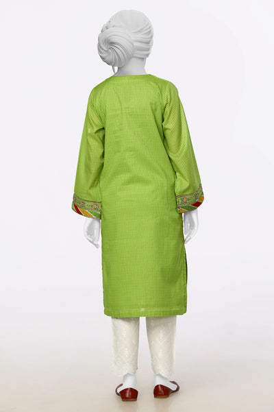 Green Embroidered Kurti From Sohaye By Diners