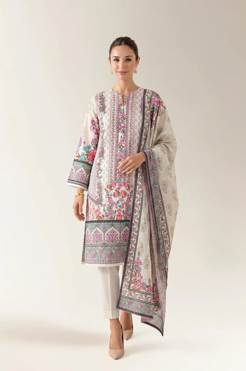 Printed Unstitched 3PC