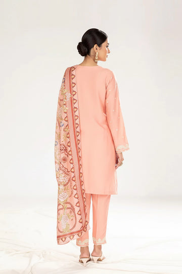 Peach Embroidered 3PC Unstitched
