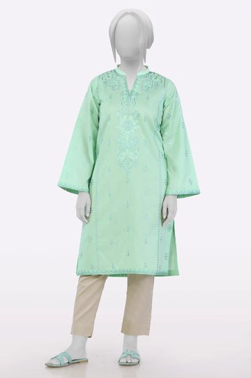 Green Embroidered Ready To Wear Kurti From Sohaye By Diners