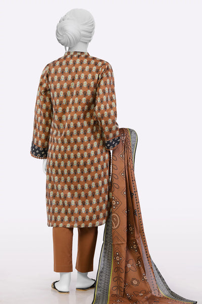 Brown Printed 3PC From Sohaye By Diners