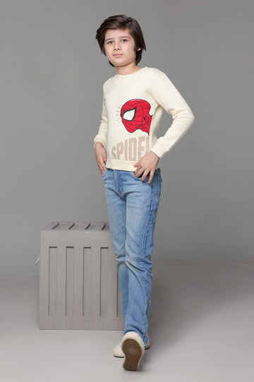Spider Man Graphic Print Boys Sweatshirt