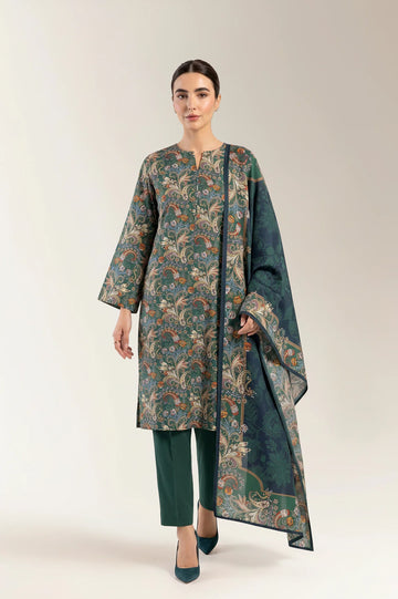 Printed Unstitched 3PC