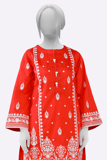 Red Embroidered 2PC From Sohaye By Diners