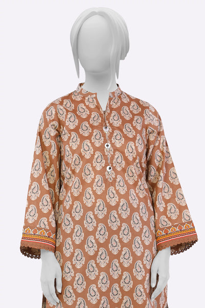 Brown Printed Kurti From Sohaye By Diners