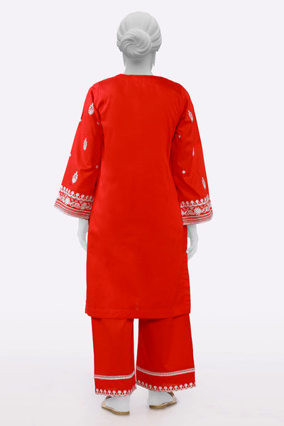 Red Embroidered 2PC From Sohaye By Diners
