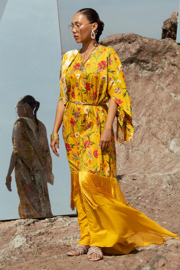Mustard Printed 3PC Unstitched