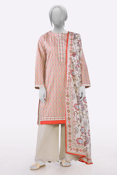 Cream Printed Kurti With Dupatta From Sohaye By Diners