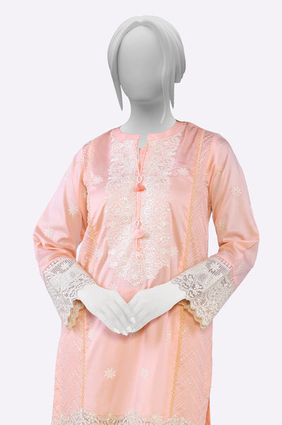 Peach Embroidered 2PC From Sohaye By Diners