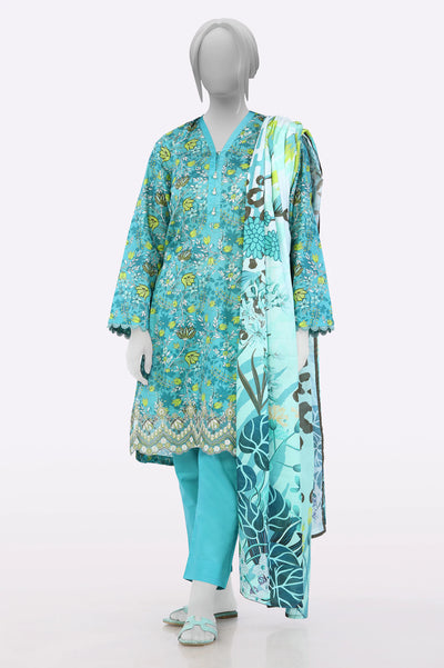Green Printed 3PC From Sohaye By Diners
