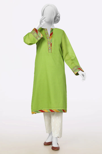 Green Embroidered Kurti From Sohaye By Diners