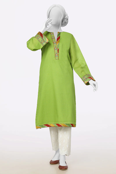 Green Embroidered Kurti From Sohaye By Diners