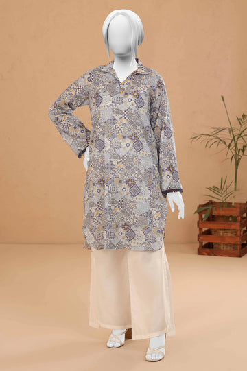 Blue Printed Unstitched Kurti