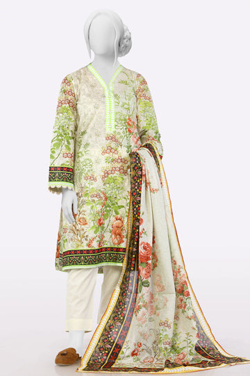 Green Printed 3PC From Sohaye By Diners